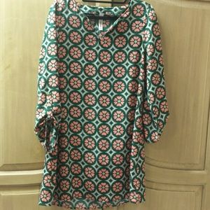 Green and Coral pink tunic